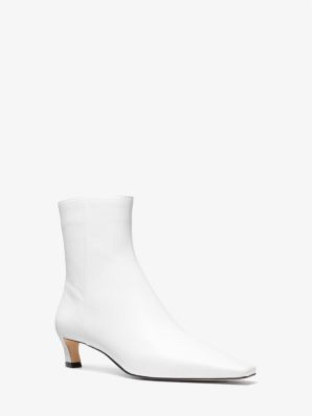 Michael Kors - Cosmo Leather Kitten Boot (Optic White) - Size 7